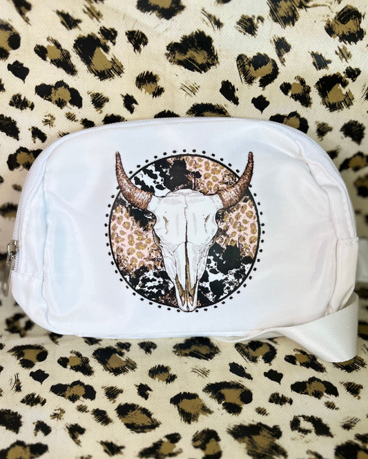 Skull White Fanny Pack